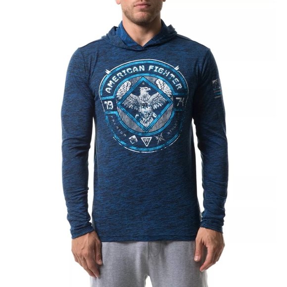 AMERICAN FIGHTER Men's T-Shirt L/S MACCARTHY HOOD - Picture 7 of 11